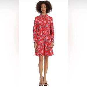 Maggy London Women's “Isla” Long Sleeve Floral Mini Dress Size 12P